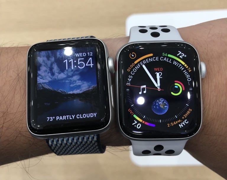 Apple watch 3 and 4 outlet comparison